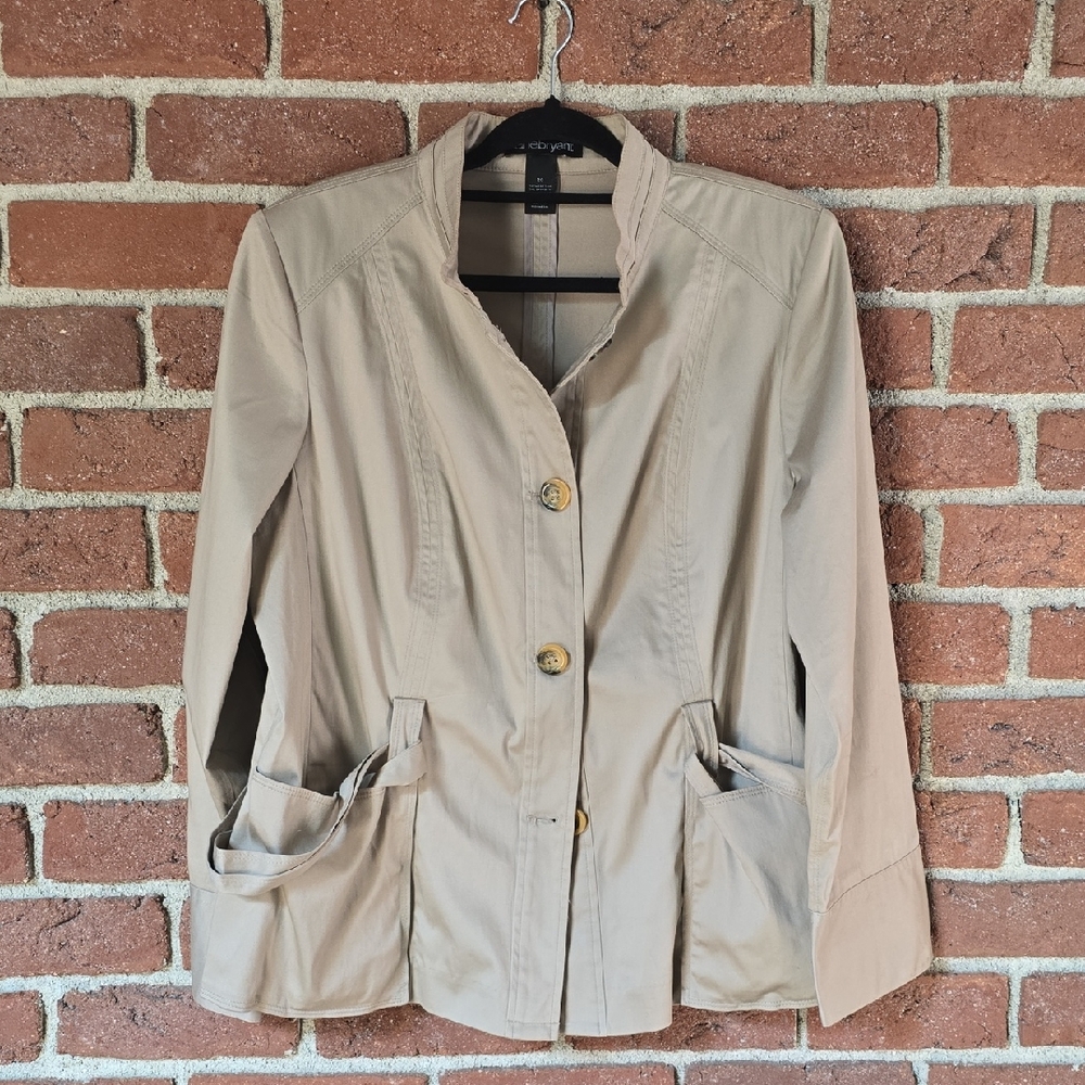 Lane Bryant Beige Utility Jacket with Pockets